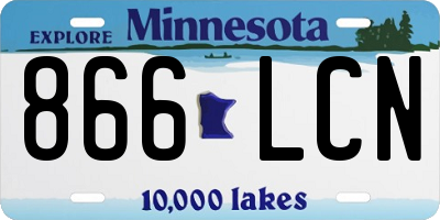 MN license plate 866LCN