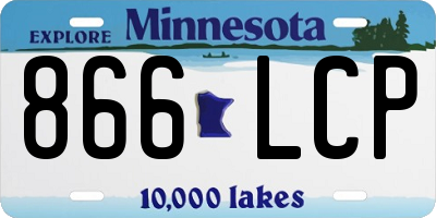 MN license plate 866LCP