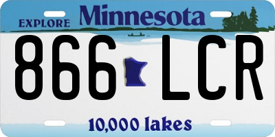 MN license plate 866LCR