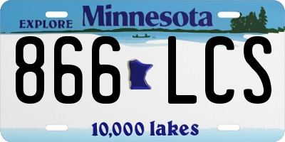 MN license plate 866LCS