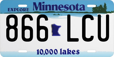 MN license plate 866LCU