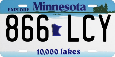 MN license plate 866LCY