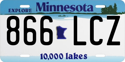 MN license plate 866LCZ