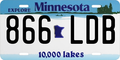 MN license plate 866LDB