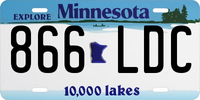 MN license plate 866LDC