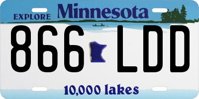 MN license plate 866LDD