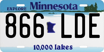 MN license plate 866LDE