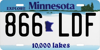 MN license plate 866LDF