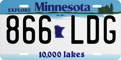 MN license plate 866LDG