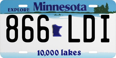 MN license plate 866LDI