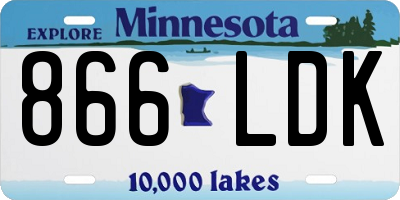 MN license plate 866LDK