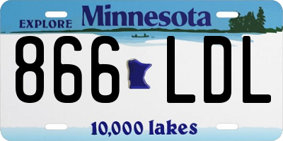 MN license plate 866LDL