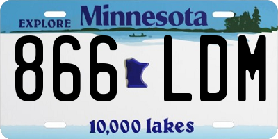MN license plate 866LDM