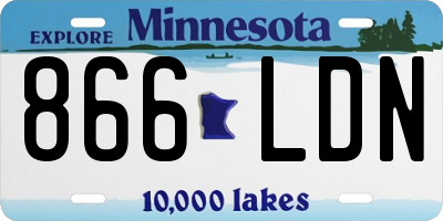 MN license plate 866LDN