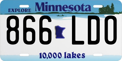 MN license plate 866LDO