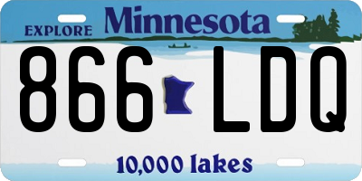 MN license plate 866LDQ