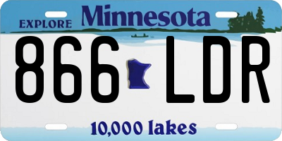MN license plate 866LDR