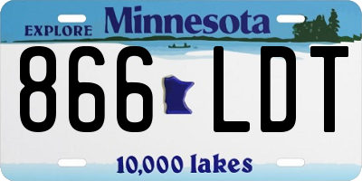 MN license plate 866LDT