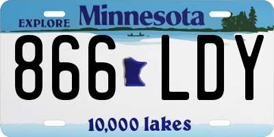 MN license plate 866LDY