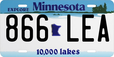 MN license plate 866LEA