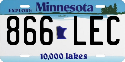 MN license plate 866LEC