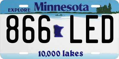 MN license plate 866LED