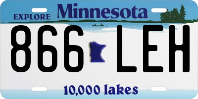MN license plate 866LEH