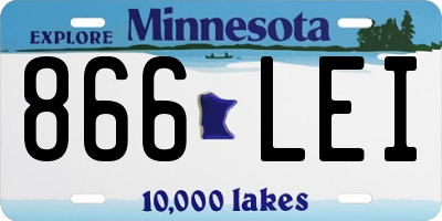 MN license plate 866LEI