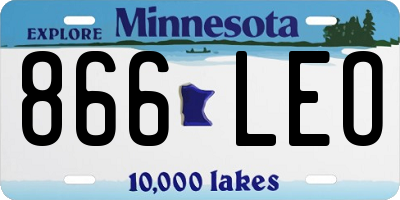 MN license plate 866LEO