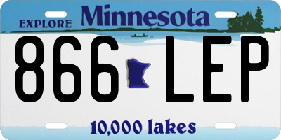MN license plate 866LEP