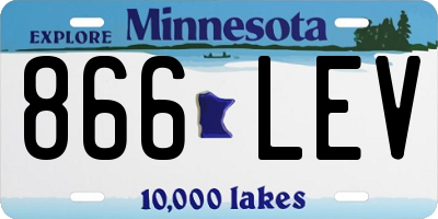 MN license plate 866LEV