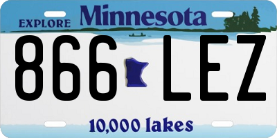 MN license plate 866LEZ