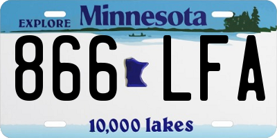 MN license plate 866LFA