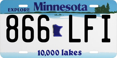 MN license plate 866LFI