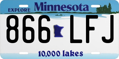 MN license plate 866LFJ