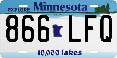 MN license plate 866LFQ