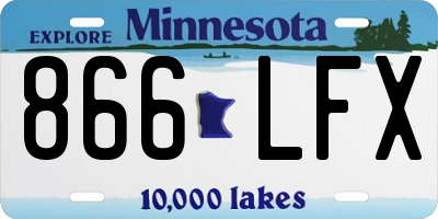 MN license plate 866LFX