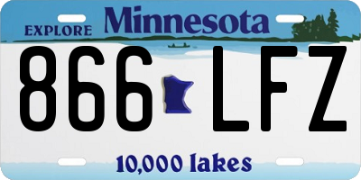 MN license plate 866LFZ
