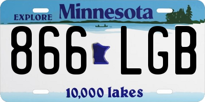 MN license plate 866LGB