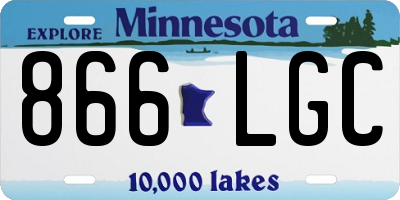 MN license plate 866LGC