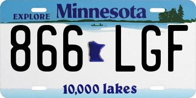 MN license plate 866LGF