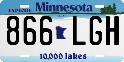 MN license plate 866LGH
