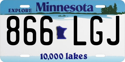 MN license plate 866LGJ