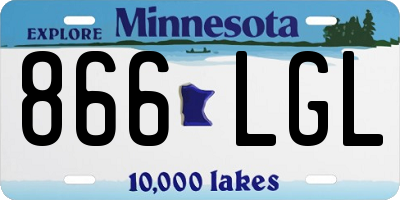 MN license plate 866LGL