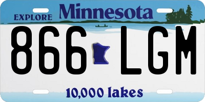 MN license plate 866LGM