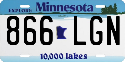 MN license plate 866LGN
