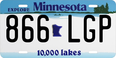 MN license plate 866LGP