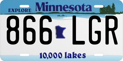 MN license plate 866LGR