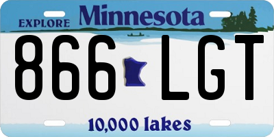 MN license plate 866LGT