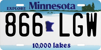 MN license plate 866LGW